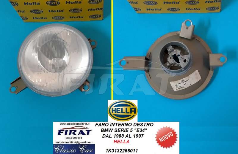 FARO BMW SERIE 5 E34 88 - 97 INTERNO DX HELLA